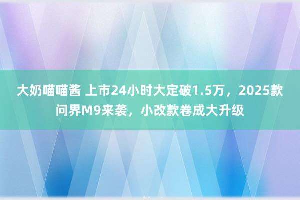 大奶喵喵酱 上市24小时大定破1.5万，2025款问界M9来袭，小改款卷成大升级