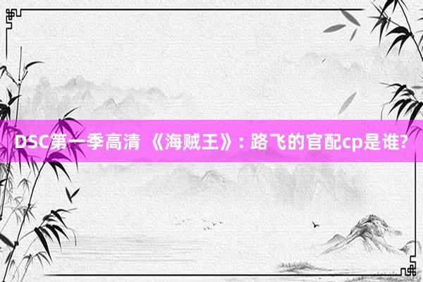 DSC第一季高清 《海贼王》: 路飞的官配cp是谁?